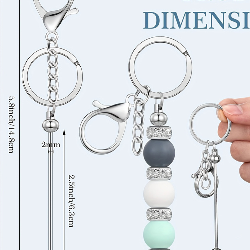 DIY Beaded Keychain Phone Case Pendant