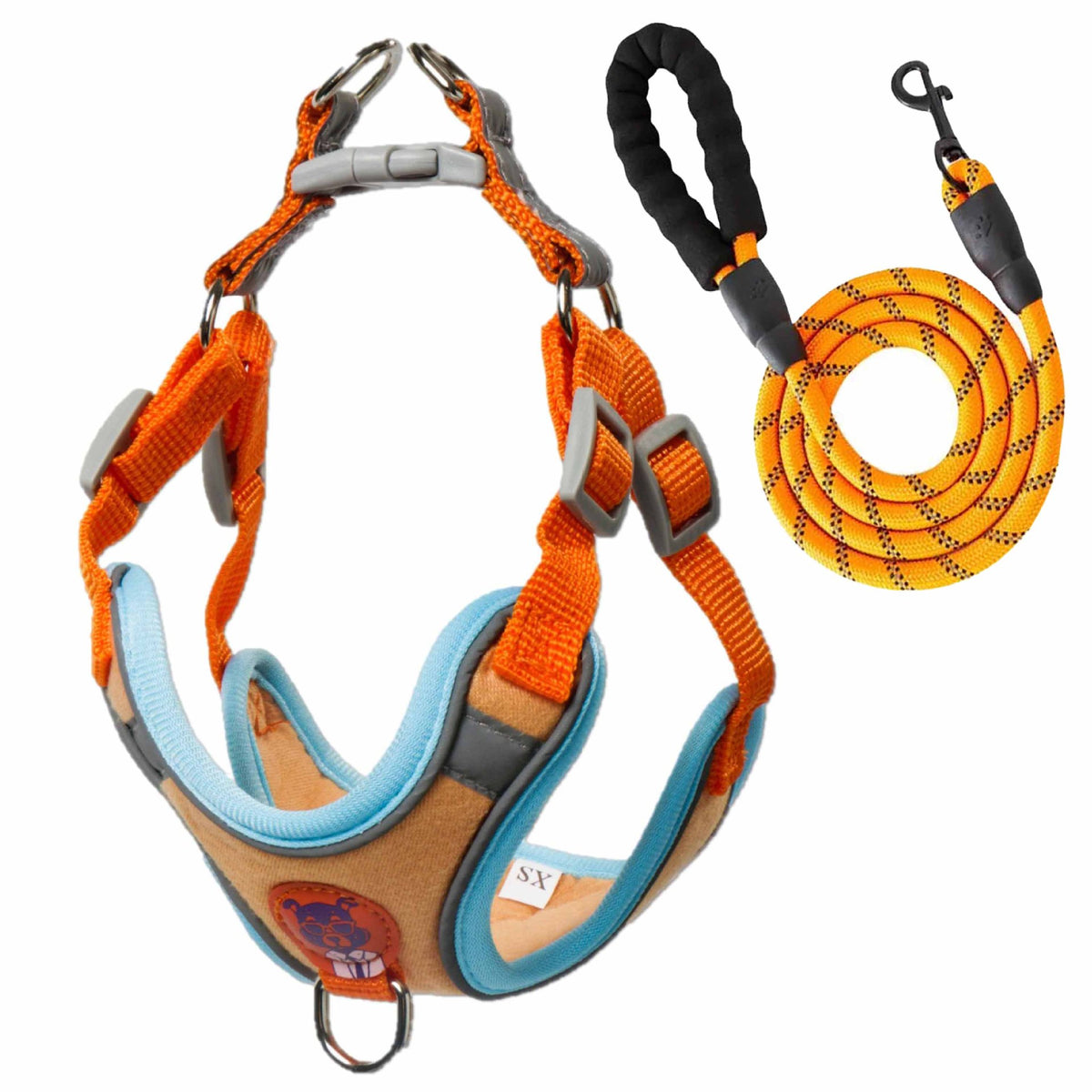 Reflective Adjustable Dog Harness & Leash