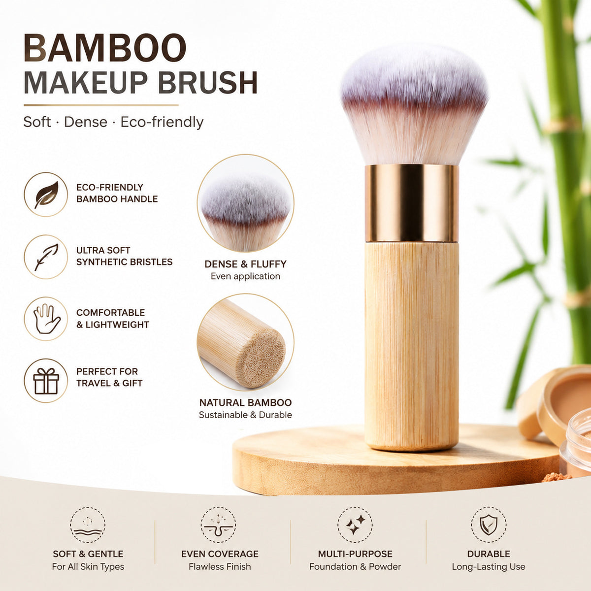 Bamboo Handle Foundation Brush