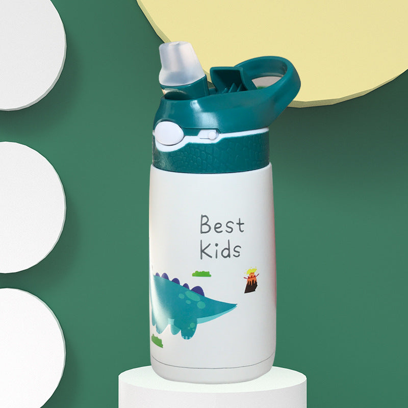 Stainless Steel Insulated Water Bottle with Straw for Kids