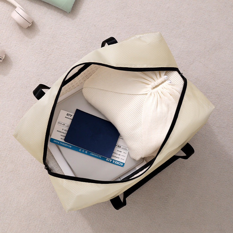 Diamond Pattern Foldable Travel Duffel Bag