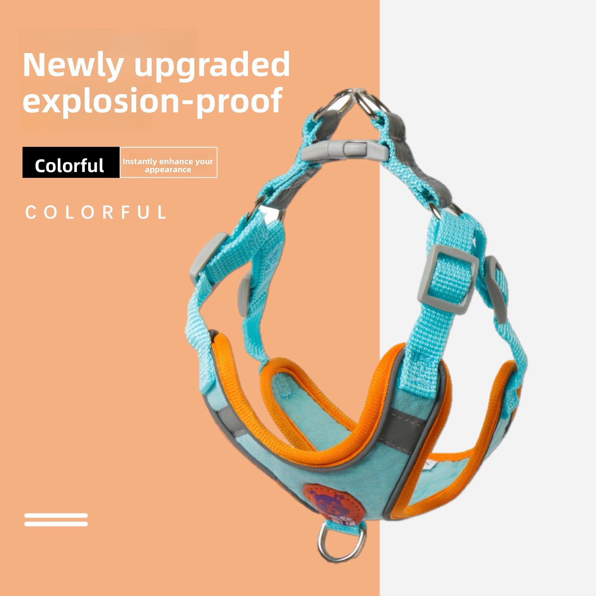 Reflective Adjustable Dog Harness & Leash