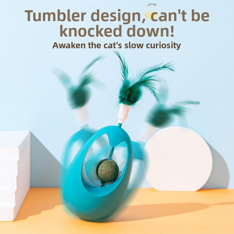 Interactive Cat Feather Wand Toy