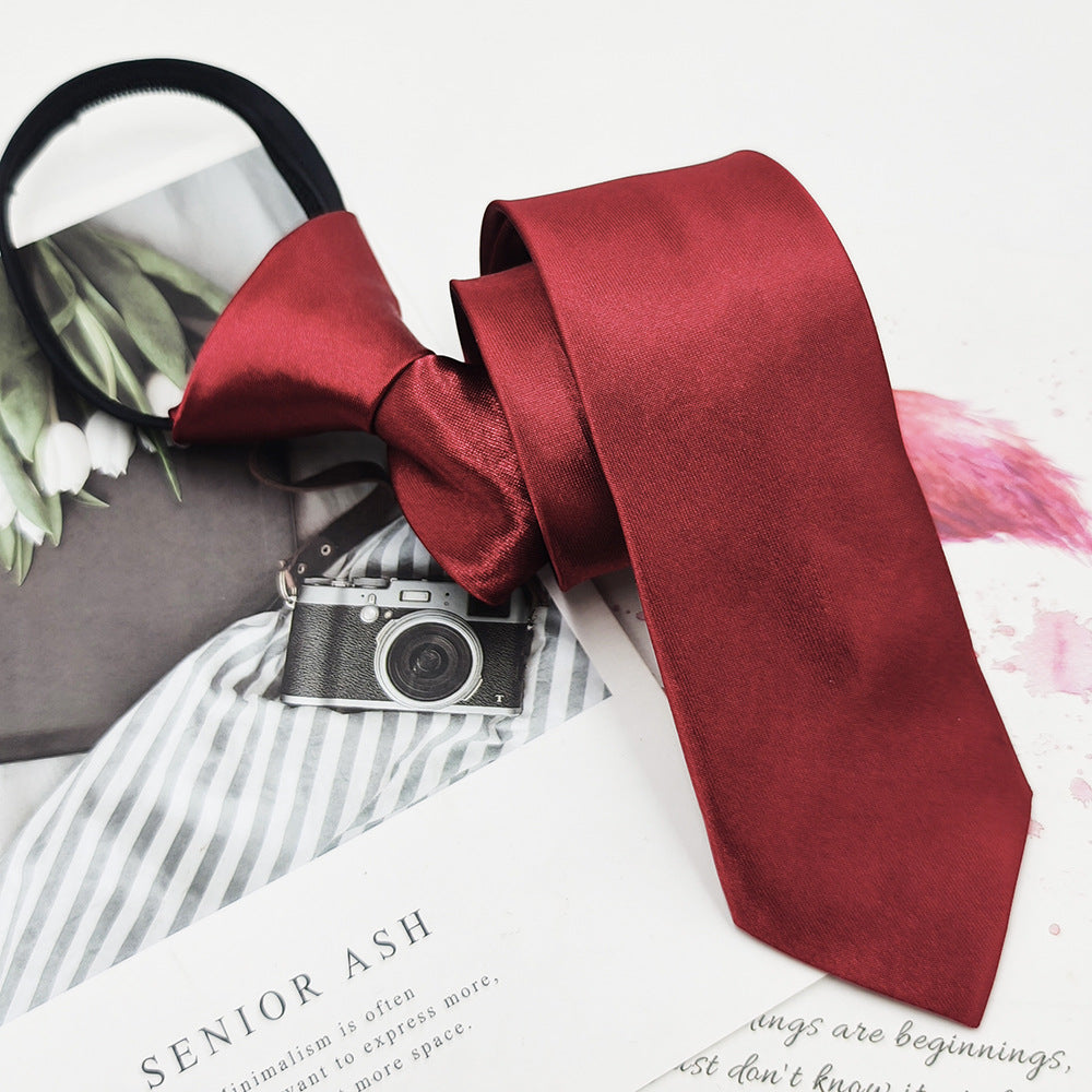 Men's Satin Zipper Tie - Formal Wear