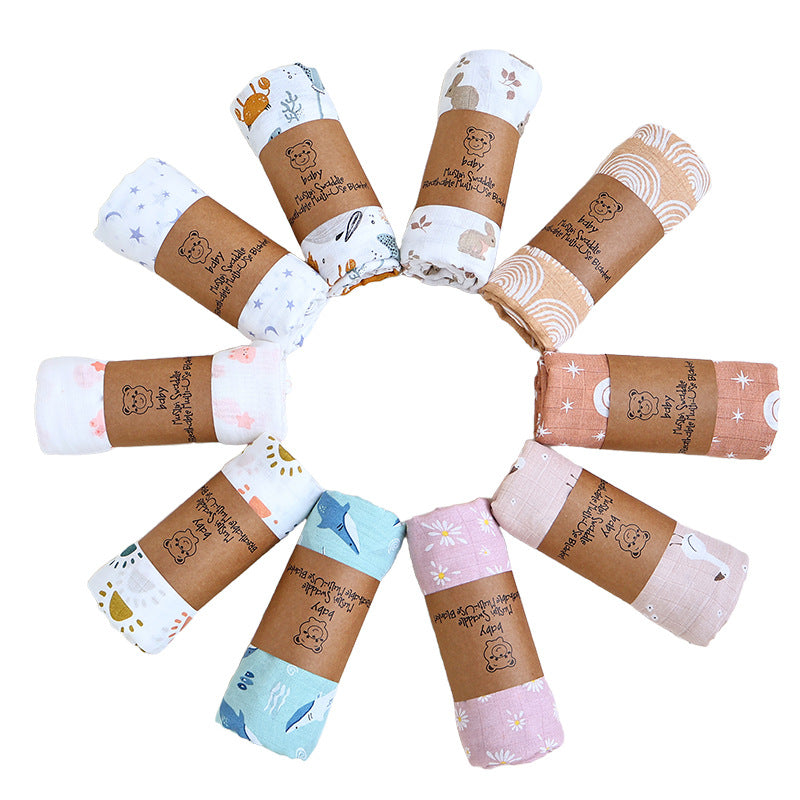 Bamboo Cotton Muslin Swaddle Blanket