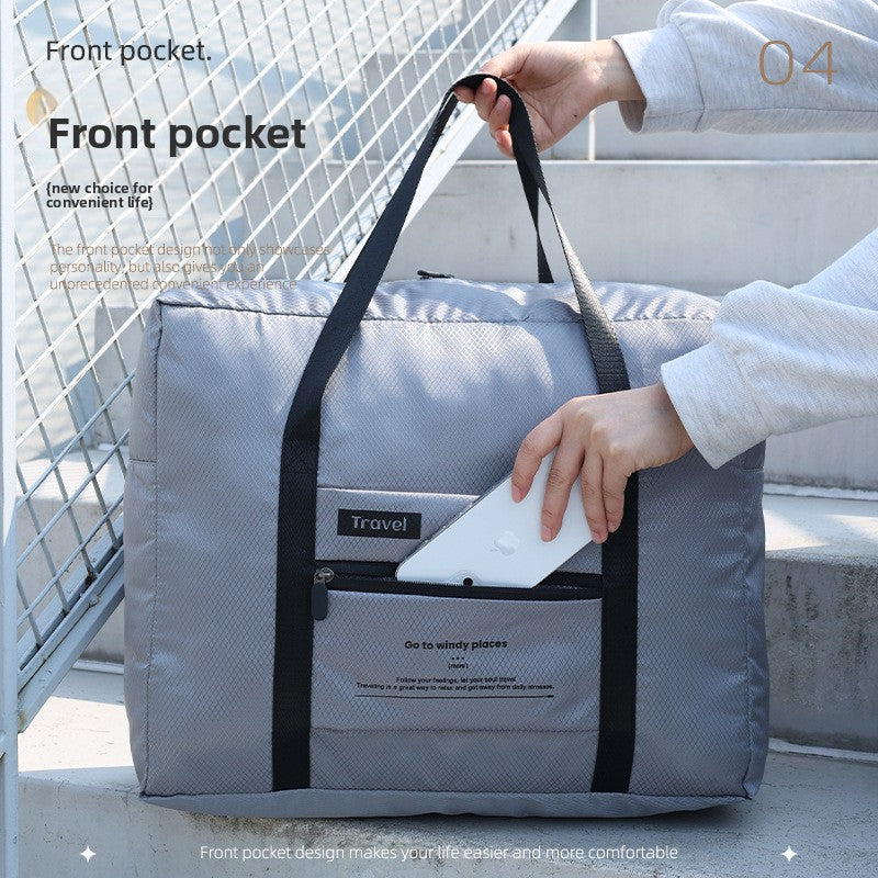 Diamond Pattern Foldable Travel Duffel Bag