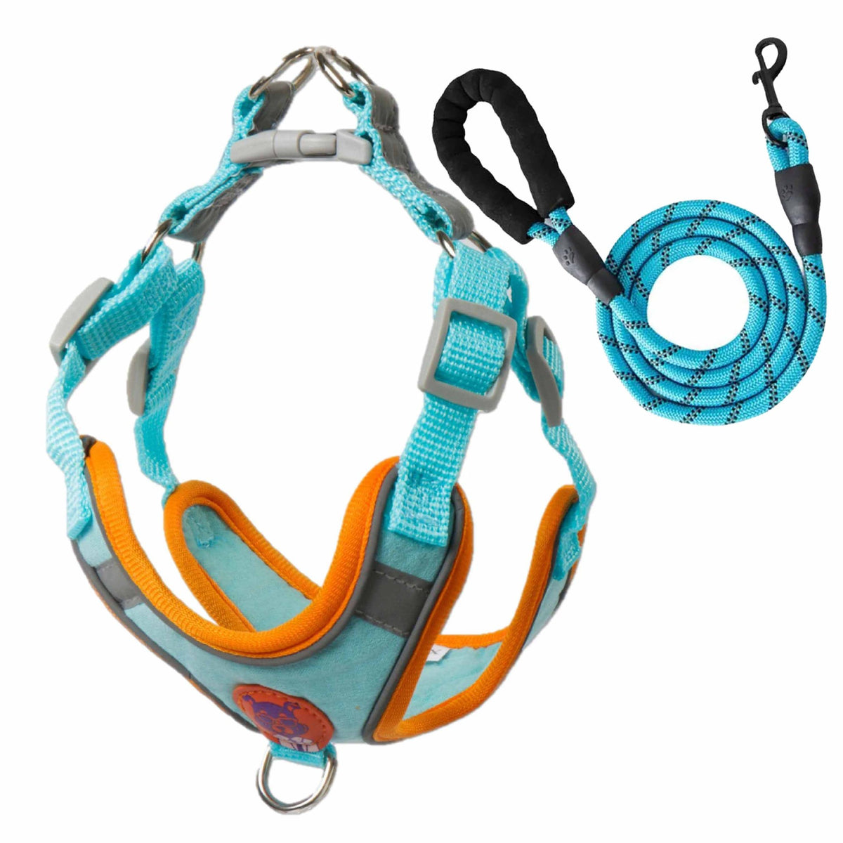 Reflective Adjustable Dog Harness & Leash