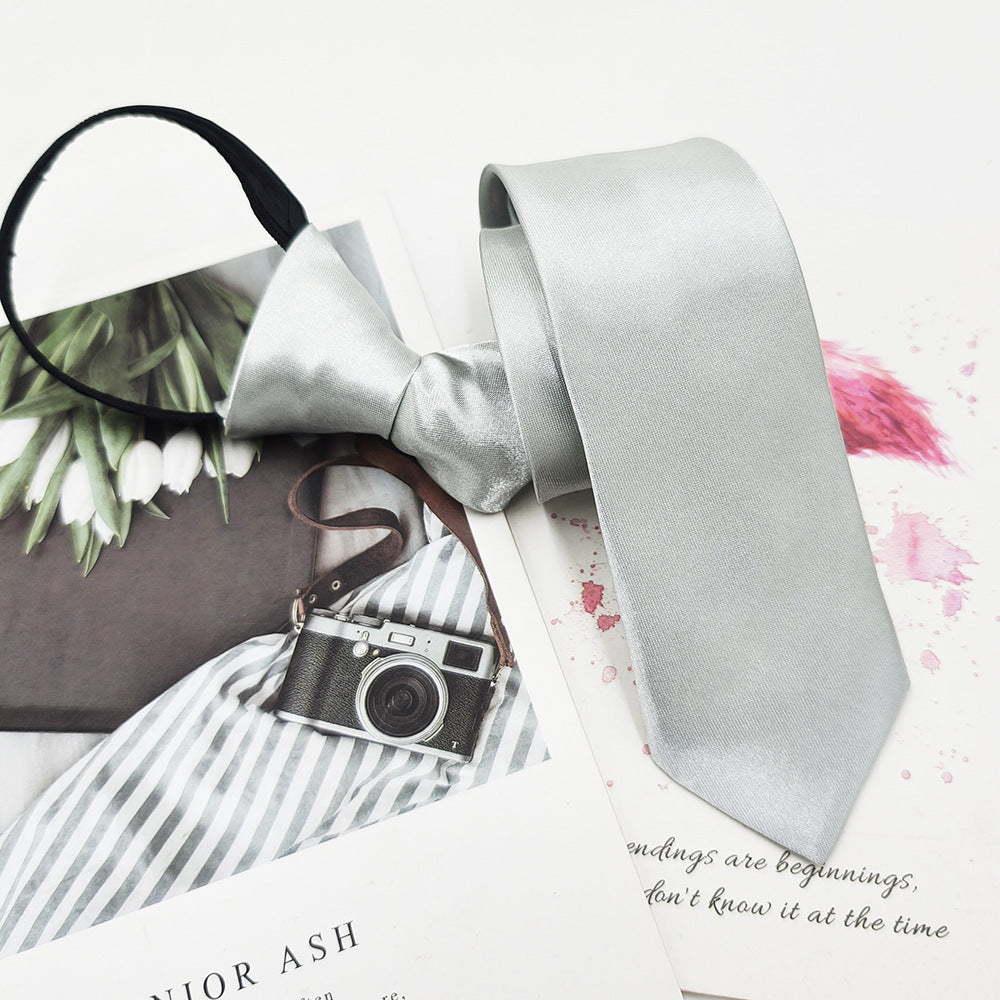 Men's Satin Zipper Tie - Formal Wear