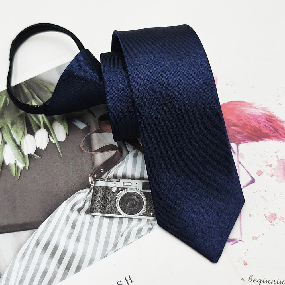 Men's Satin Zipper Tie - Formal Wear