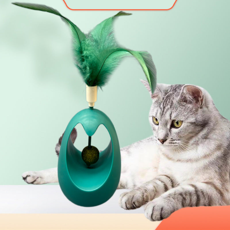 Interactive Cat Feather Wand Toy