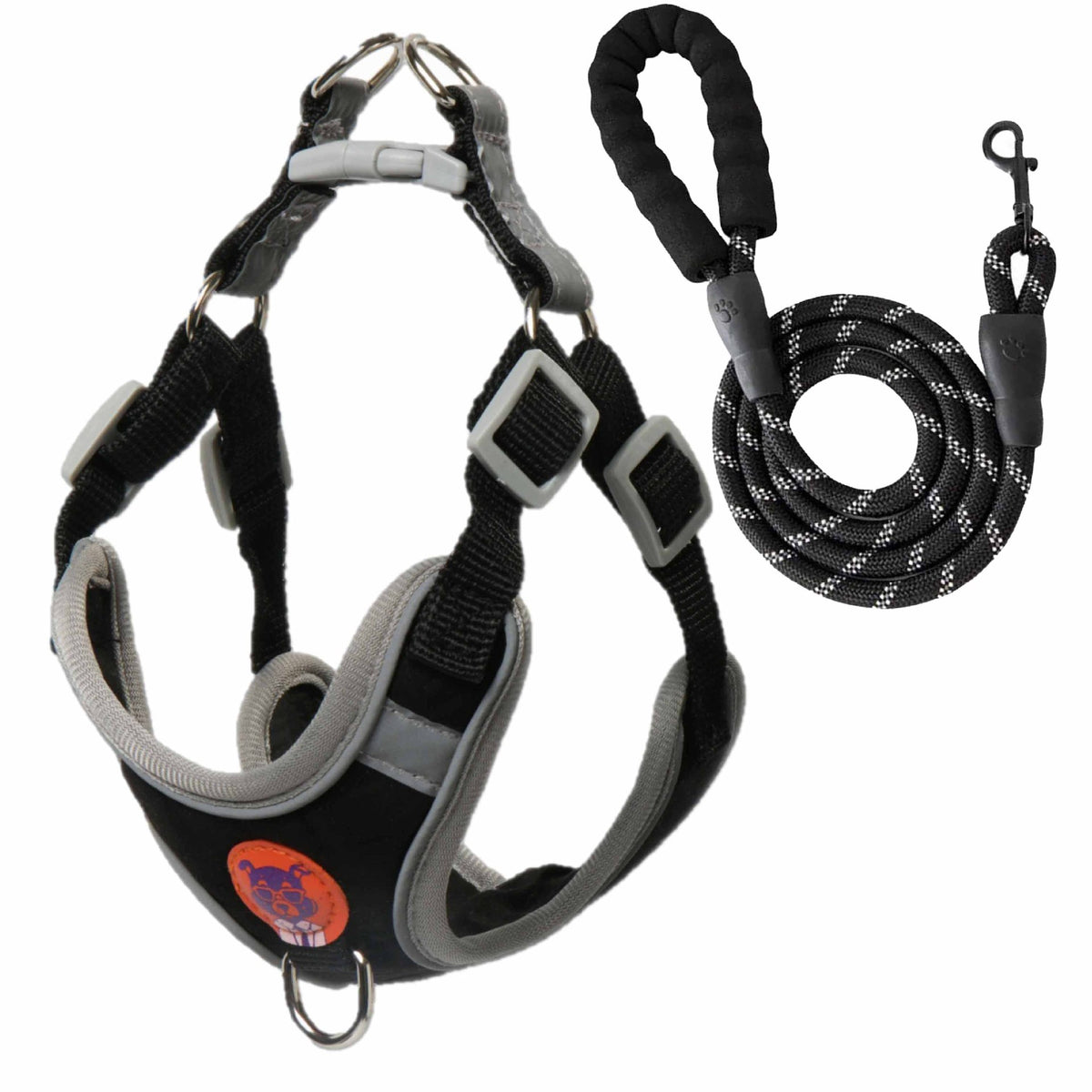 Reflective Adjustable Dog Harness & Leash