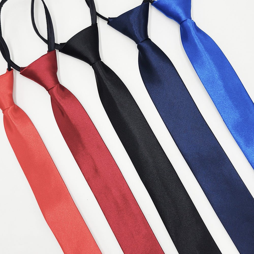 Men's Satin Zipper Tie - Formal Wear