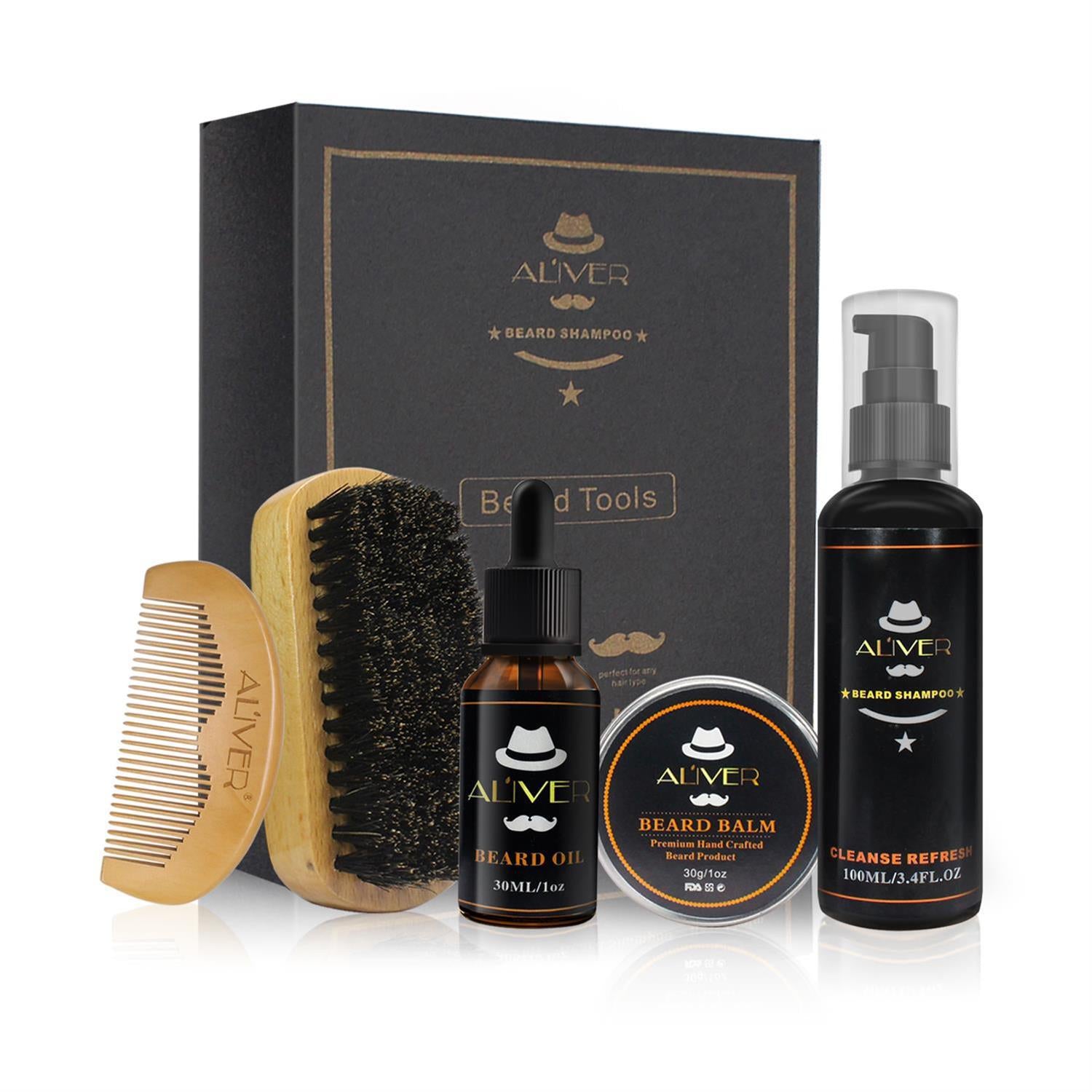 Beard Care Kit - Oil, Balm, Comb & Brush