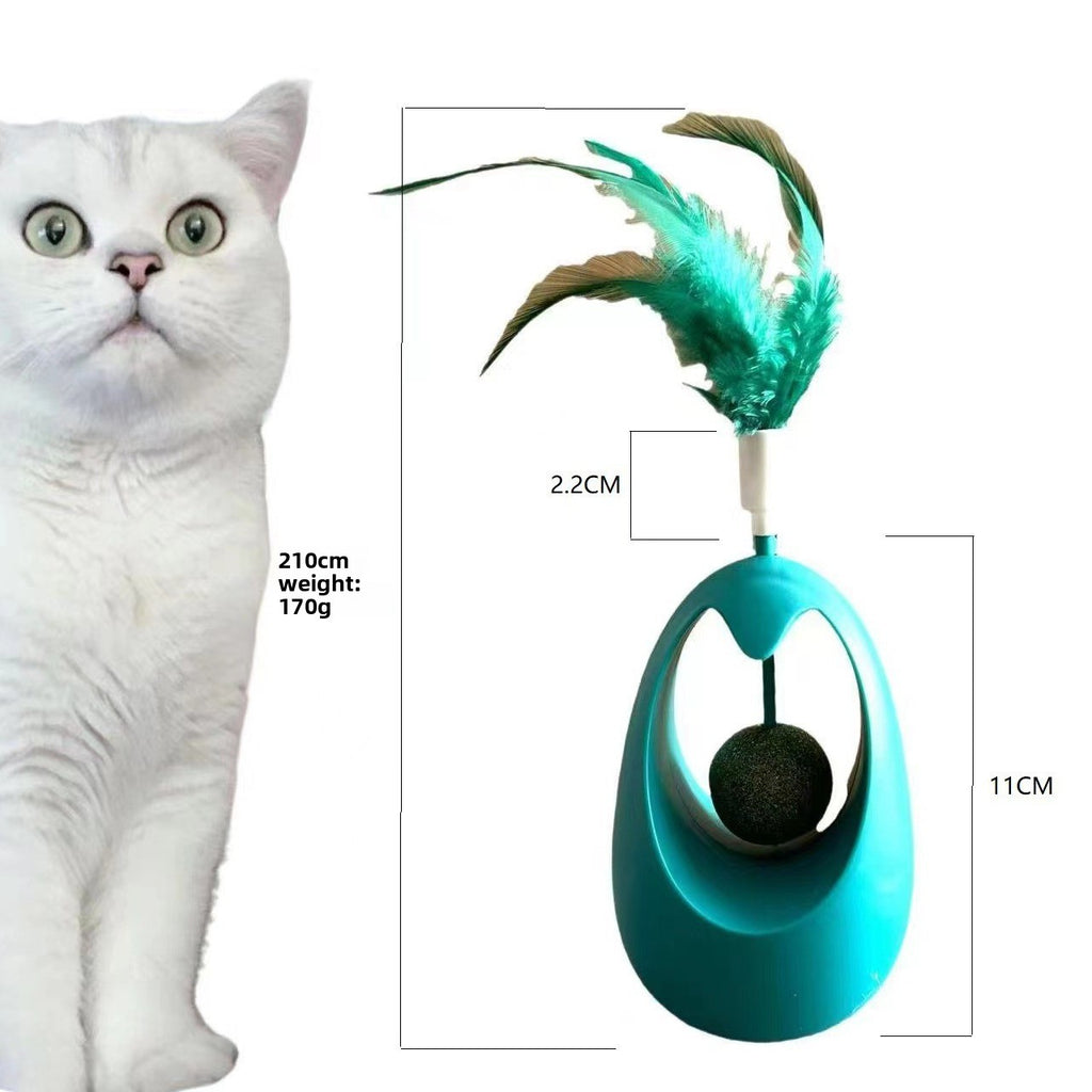 Interactive Cat Feather Wand Toy