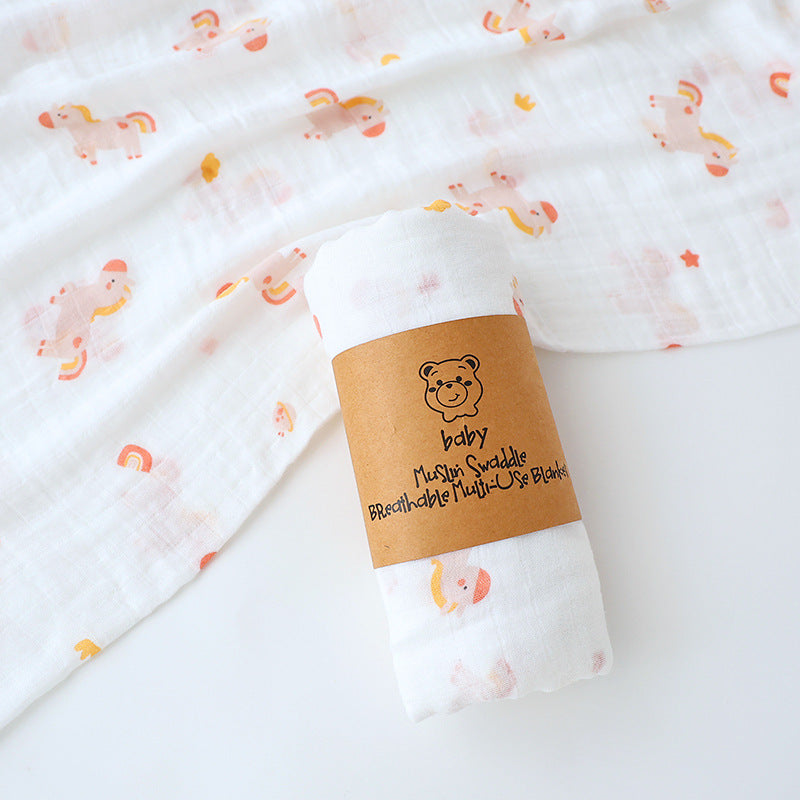 Bamboo Cotton Muslin Swaddle Blanket