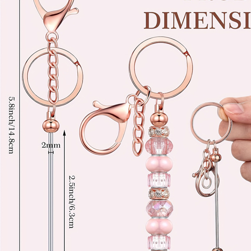 DIY Beaded Keychain Phone Case Pendant