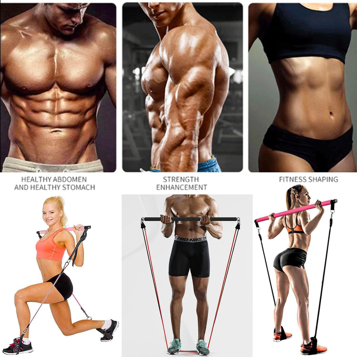 Adjustable Pilates Resistance Bar