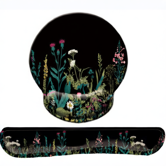 Memory Foam Mouse Pad & Wrist Rest Set