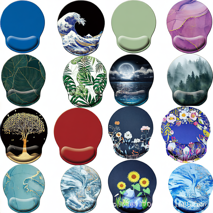 Memory Foam Mouse Pad & Wrist Rest Set