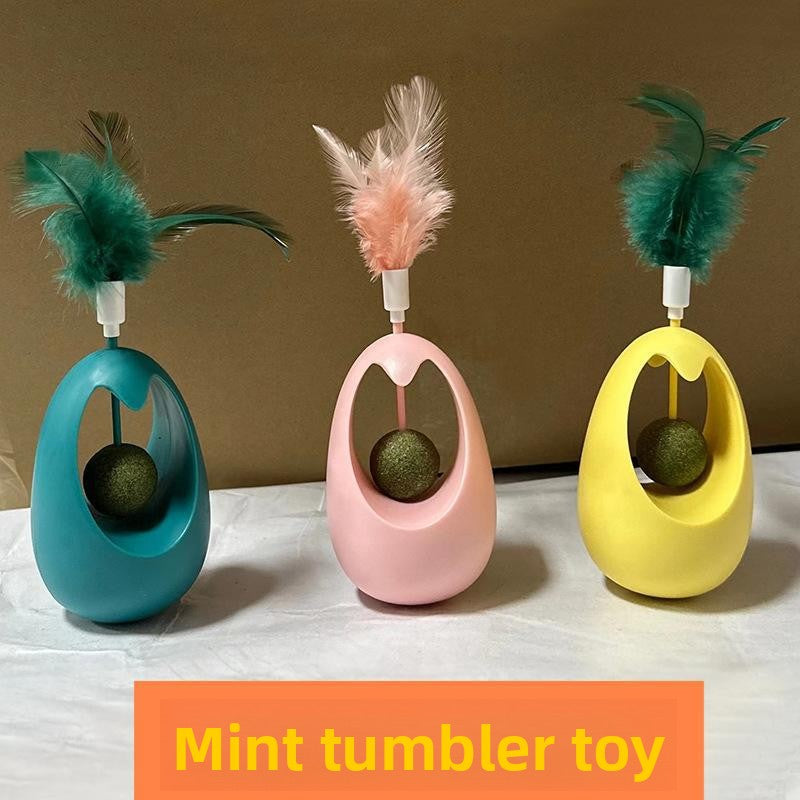 Interactive Cat Feather Wand Toy