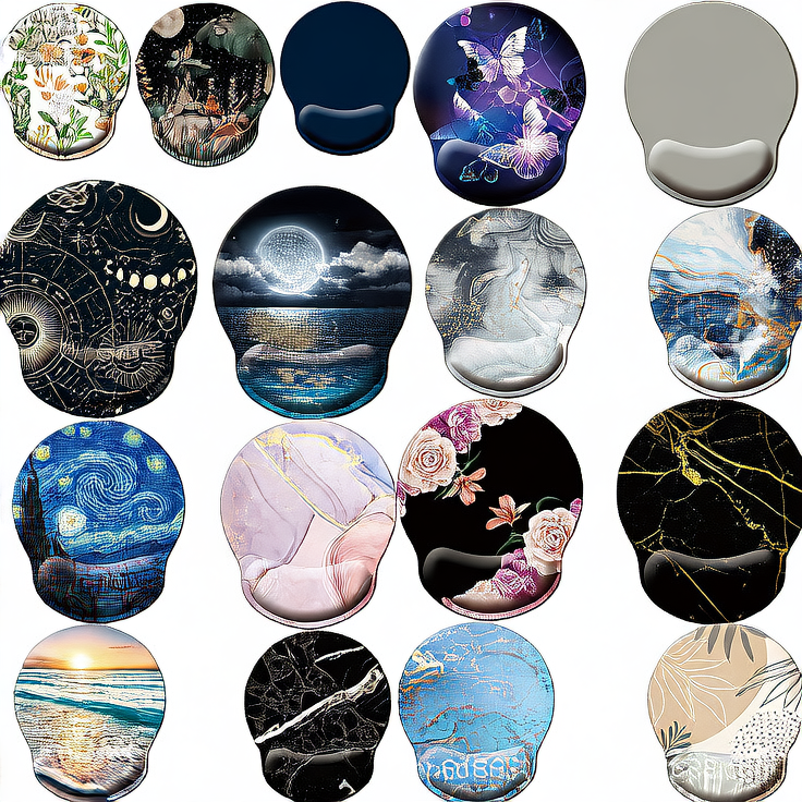 Memory Foam Mouse Pad & Wrist Rest Set