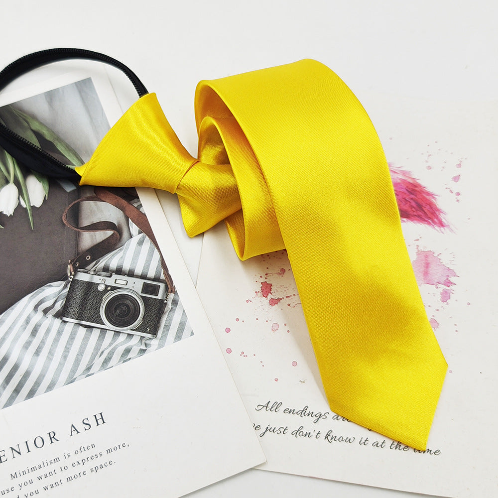 Men's Satin Zipper Tie - Formal Wear