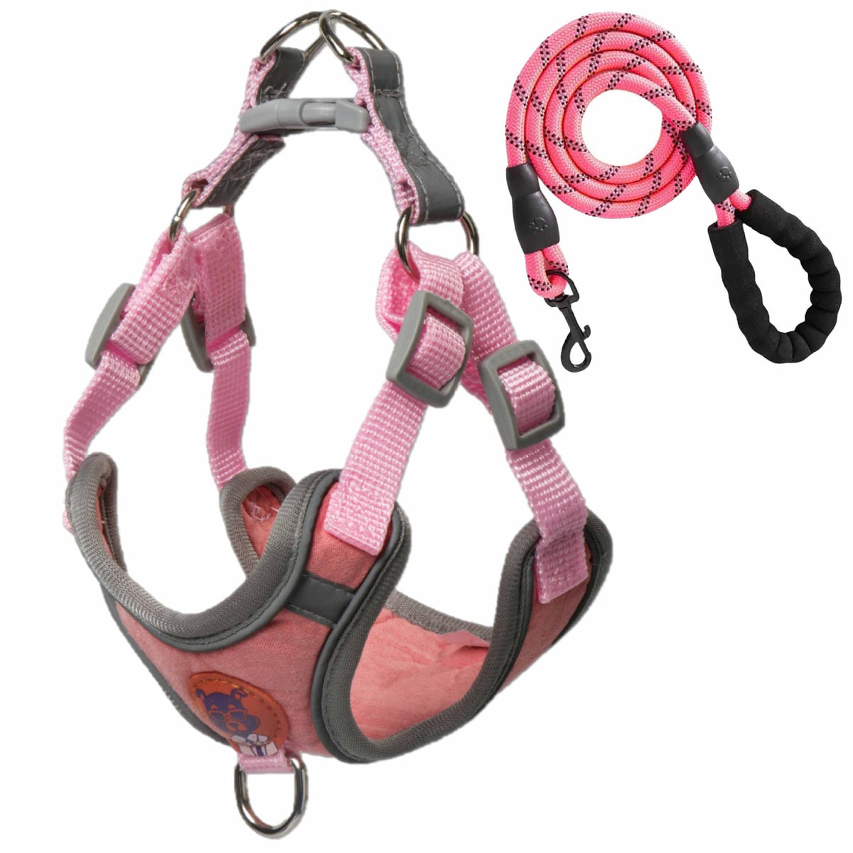 Reflective Adjustable Dog Harness & Leash