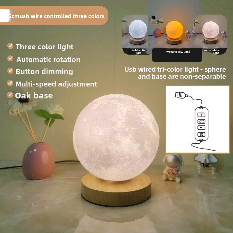3D Moon Lamp with Charging Stand