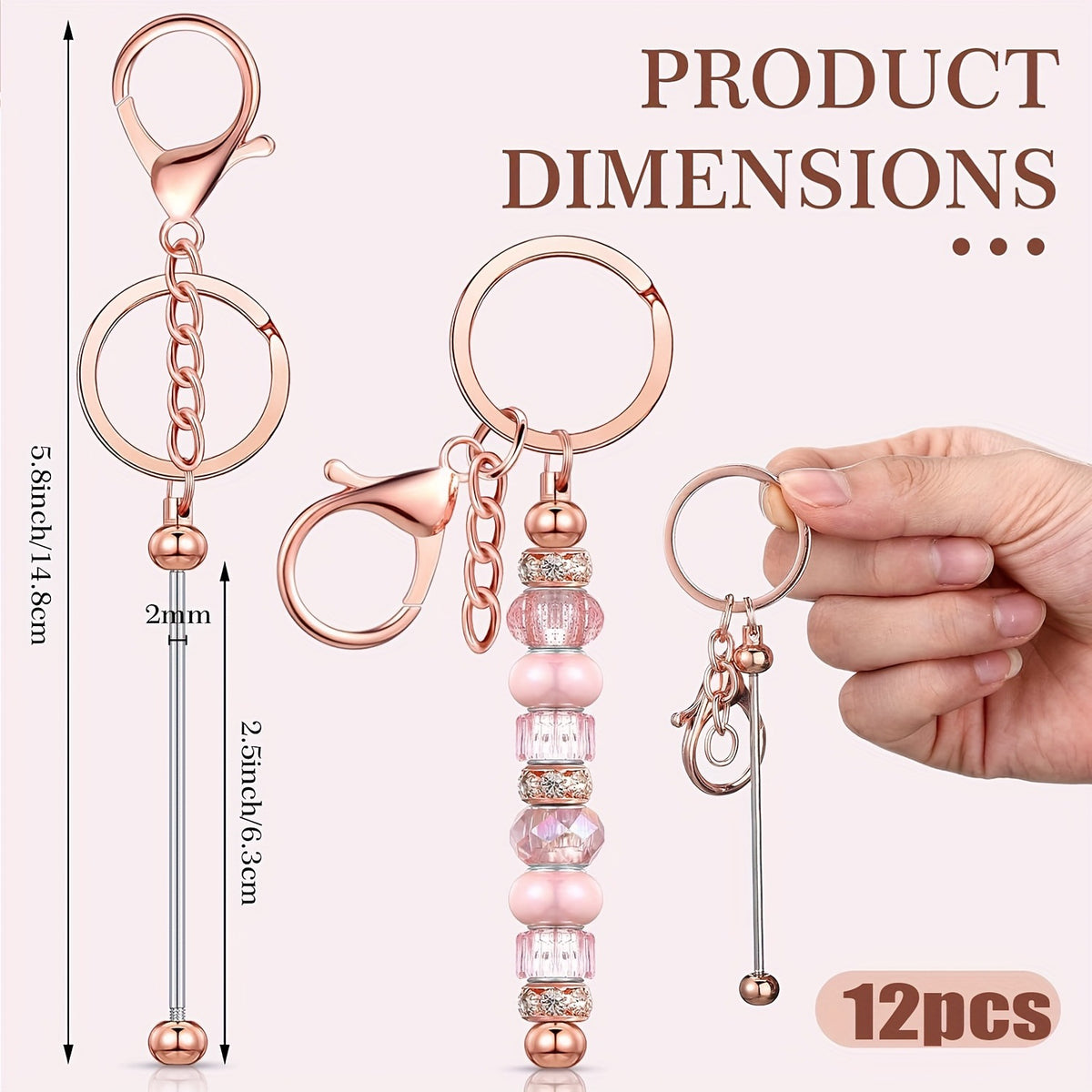 DIY Beaded Keychain Phone Case Pendant