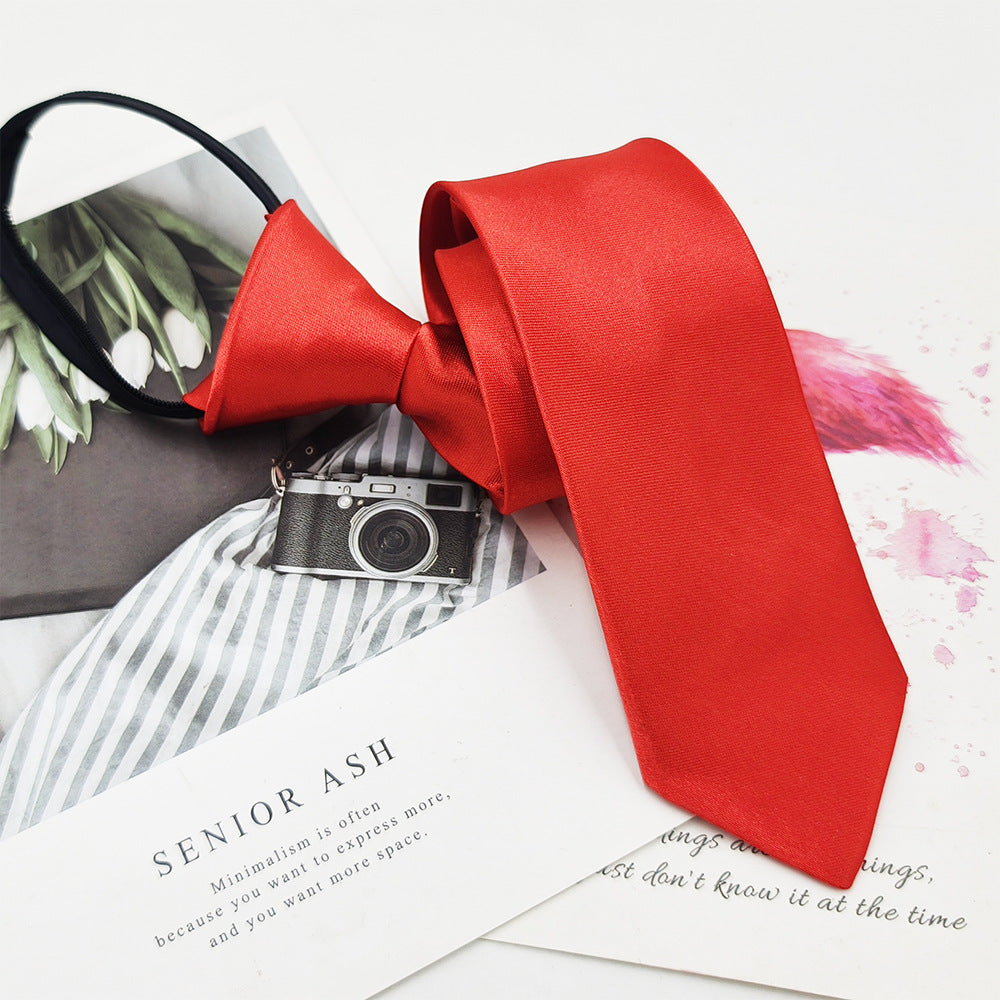 Men's Satin Zipper Tie - Formal Wear