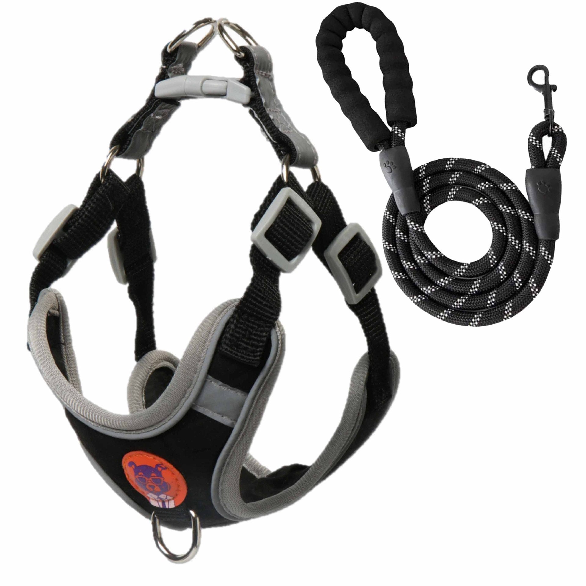 Reflective Adjustable Dog Harness & Leash
