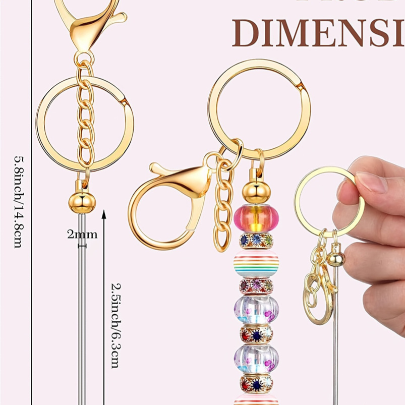 DIY Beaded Keychain Phone Case Pendant