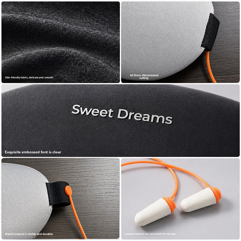 3D Sleep Mask with Earplugs, Light Blocking