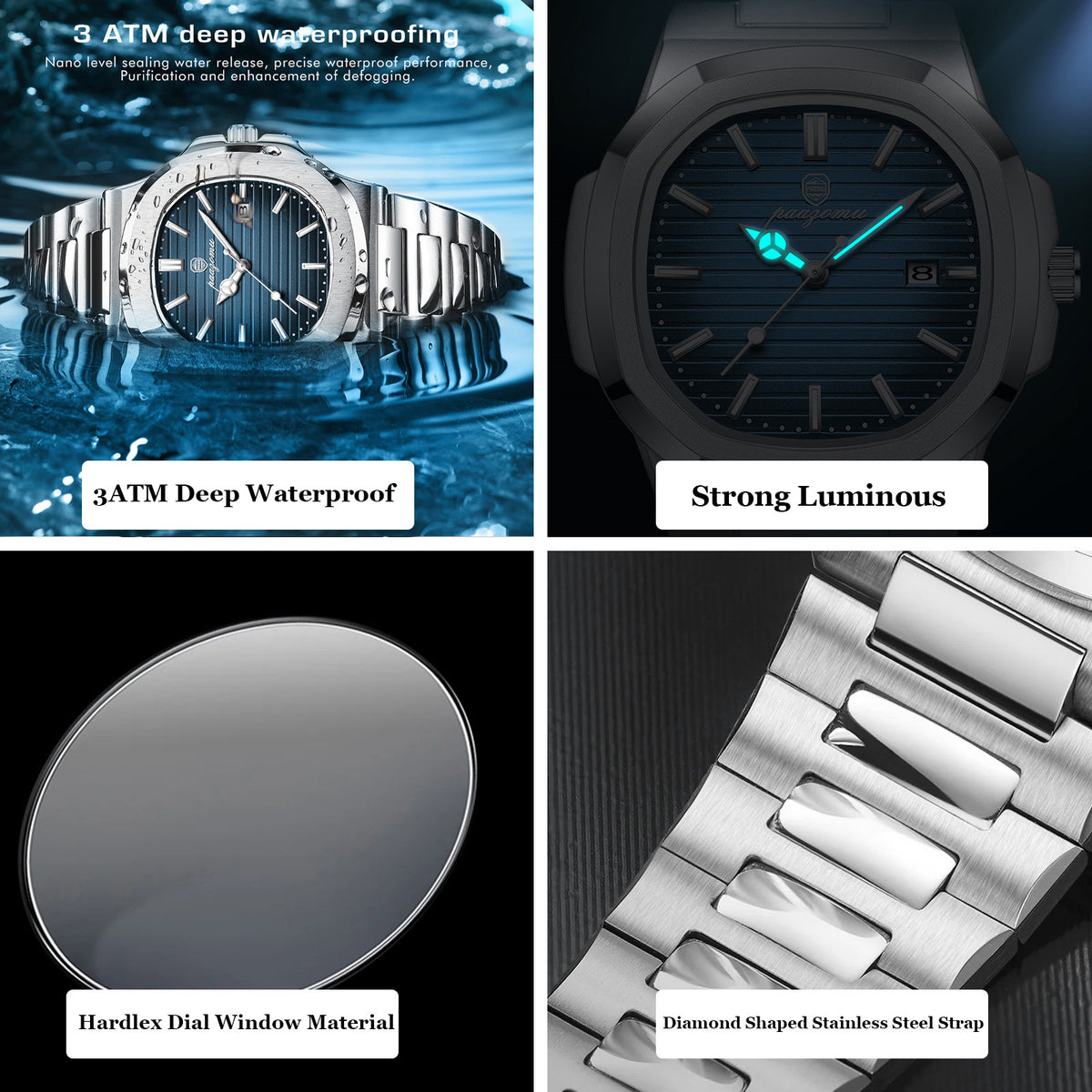 Classic Fashion Watch with Interchangeable Straps