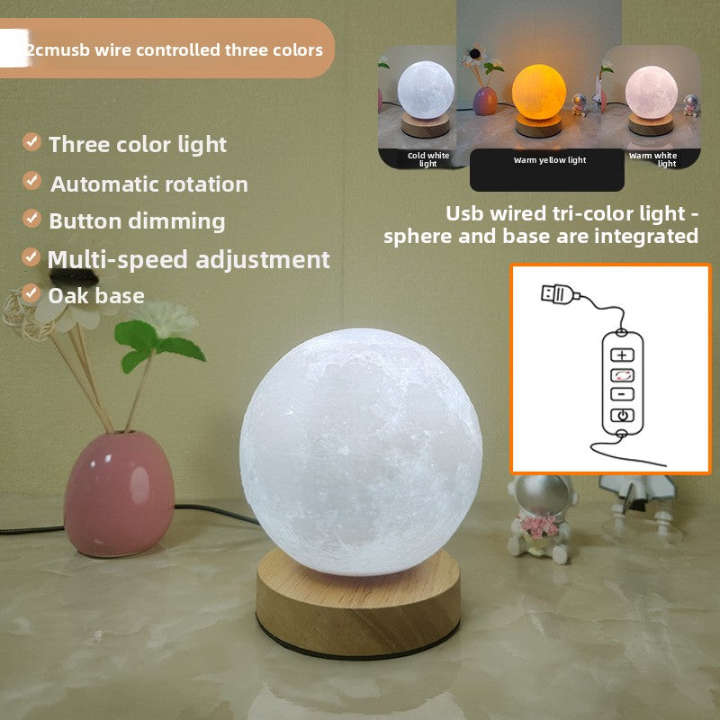 3D Moon Lamp with Charging Stand