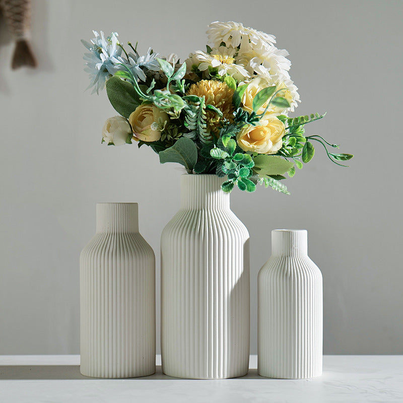 Retro Ceramic Vase Three-Piece Set