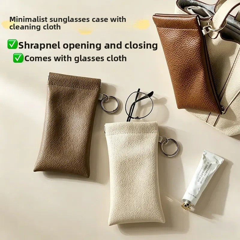 Minimalist Sunglasses Case with Cleaning Cloth